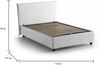 Dmora Doppelbett Anissa, Bettkasten mit Stoffbezug, 100 % Made in Italy, Öffnung vorne, geeignet für Matratzen 120 x 200 cm, Weiß Bild 3