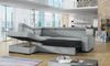 Ecksofa Sofa LETO mit Schlaffunktion Hellgrau Ottomane Links Bild 2