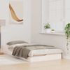 vidaXL Bettrahmen Weiß 90 x 190 cm Massives Kiefernholz 873395 Bild 3