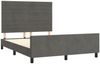 vidaXL Bettgestell mit Kopfteil Samt Dunkelgrau 140x190 cm, Härtegrad: H2 [3125813] Bild 4