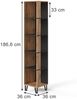 Bücherregal Amber Eiche Wotan 36 x 186.6 cm Vicco Bild 2