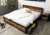 Bett mit Bettkasten Altholz 200x200 mehrfarbig lackiert INDUSTRIAL #112 Bild 4