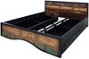 Bett mit Bettkasten Altholz 200x200 mehrfarbig lackiert INDUSTRIAL #112 Bild 1