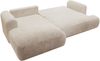 Selsey 'Ovo Cord' Ecksofa mit Cordbezug, Schlaffunktion und Stauraum, Hellbeige, links Bild 2