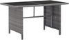 Garten Lounge Set 5 TLG. Poly Rattan Grau für 8 Personen mit Auflagen Bild 2