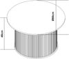 Couchtisch Ledepid 48xØ80 cm Natur [en. casa] Bild 4