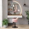 Schminktisch Melora Weiß/Eiche 100 cm mit LED-Spiegel Vicco Bild 4