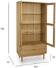 Vitrine Gorbin 190 cm Eiche Natur - 2 Türen, 2 Schubladen, LED & Soft-Close Bild 5