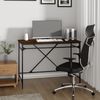 vidaXL Schreibtisch, Holzwerkstoff und Eisen, 100 x 50 x 75 cm, Braun Eichen-Optik Bild 3