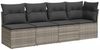 vidaXL 8-tlg. Garten-Sofagarnitur mit Kissen Grau Poly Rattan 3266760 Bild 4