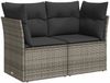 vidaXL 8-tlg. Garten-Sofagarnitur mit Kissen Grau Poly Rattan 3266760 Bild 5