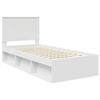 vidaXL Bettrahmen mit Kopfteil Weiß 90 x 200 cm Massives Kiefernholz 3411055 Bild 4