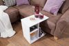 Beistelltisch 50x50x30 cm Holz Weiß Design Anstelltisch Sofa Bild 5