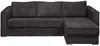 Vente-unique - LORETO Sofa SamtStoff Grau - B 223 cm152 cm x H 90 cm x L 298 cm Bild 2
