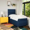 vidaXL Boxspringbett mit Matratze Blau 90x200 cm Stoff 3294252 Bild 5
