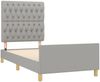 Einzelbett mit Kopfteil Stoff Hellgrau 90x200 cm [3125268] Bild 4