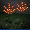 Maximex Solar LED Gartenstecker Orchideen, 2er Set, warmgelbe LEDs, 2 Lichtmodi, Dämmerungssensor, wetterfest, Solar Gartenbeleuchtung für Beete und Pflanzkübel, 20-55x75 cm, Kunststoff/Metall Bild 2