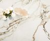Esstisch Edge 200x100 Keramik Calacatta Luxe Weiß-Gold-Grau Kreuzgestell Rechteck Edelstahl Bild 3