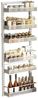 GarveeMore Küchenorganizer-Set 6-Layer Carbon Stahl Tür hängenden Korb Lagerung Regal Wandhalterung, 126x44x16cm Badezimmerzubehör Schlafzimmer Tür dahinterLücke Löcherfre Bild 2