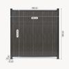 Gartenzaun Startermodul Grassano mit 2 Pfosten 185x180 cm WPC Grau [neu. holz] Bild 2