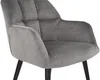 Stuhl 2er-Set PEGA - Samt & Metall - Grau Bild 5