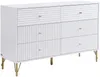 Vente-unique - LOUREO Kommode Holz, Platte Weiß - B 40 cm x H 78 cm x L 120 cm Bild 2