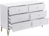 Vente-unique - LOUREO Kommode Holz, Platte Weiß - B 40 cm x H 78 cm x L 120 cm Bild 4