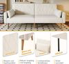 Schlafsofa, Zweisitzer aus Samtstoff mit Schlaffunktion, geeignet für Wohnzimmer, Schlafzimmer, Heimkino & Gästezimmer, Samt, Grau Bild 5
