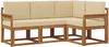vidaXL Outdoor-Sofagarnitur mit Kissen 4 pcs Natur und Beige 3366316 Bild 2