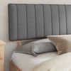vidaXL Bettgestell mit gepolstertem Kopfteil Hellgrau 200 x 200 cm 3398094 Bild 3
