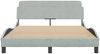 vidaXL Bettgestell Dover Hellgrau 135x190 cm Samt 373328 Bild 4