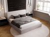 GRAINGOLD Monaco Doppelbett 180x200, Polsterbett mit Bettkasten und Kopfteil, Velour-Stoff, Hellgrau Bild 3