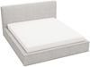 GRAINGOLD Monaco Doppelbett 180x200, Polsterbett mit Bettkasten und Kopfteil, Velour-Stoff, Hellgrau Bild 2