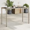 vidaXL Gartentisch mit Glasplatte Grau 115x54x74 cm Poly Rattan 365073 Bild 1