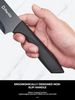 7 TLg Messerblock mit Messer Edelstahl Schwarz Küchenmesser Set Abnehmbar Bild 5