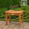 CLP Hocker Bibury Teakholz Sitzhocker Fußhocker wetterfest für Garten und Terrasse,teak Bild 2