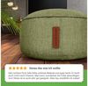 Green Bean® Sitzsack-Hocker 45x25cm mit EPS-Perlen Füllung - Sitz-Pouf für Sitzsäcke - Sitzhocker für Kinder und Erwachsene - Grün Bild 3