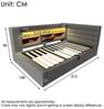 HAUSS SPOLE Stauraumbett 90x200 mit Bettkasten,Tagesbett Daybett mit LED&Stauraum-Kopfteil (Struraumbett, Funktionsbett, 1-tlg, L-förmigem Kopfteil mit Stauraum, beidseitig montierbar), Hydraulisches Bett mit LED-Beleuchtung & USB/Type-C Ladestation Bild 4