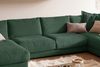 KAWOLA Sofa MADELINE Wohnlandschaft U-Form Cord smaragd Longchair links 86 x 224 x 425 cm Bild 5