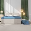Odikalo Stauraumbett Polsterbett, Doppelbett, 3 Schubladen, Kopfteil, Beige/Grau, 140x200 Bild 2