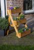 Dobar Blumentreppe Pflanztreppe Dreistufig Blumenkasten Kräuter inkl Pflanzfolie Bild 4