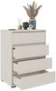 Carryhome 'LINE' Sideboard Hochkommode, Holznachbildung Kaschmir, 80.1 x 102.8 x 48 cm, mit 4 Schubladen Bild 2
