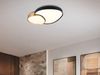 Große LED Deckenleuchte RISE mit Fernbedienung Schwarz Gold, Breite 77cm Bild 5