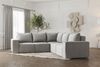 Ecksofa Designersofa ESTELLE in Stoff Poso Hellgrau Seite Universal Bild 2
