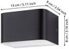 Eglo Wandleuchte Sania 4 schwarz 13 x 8 cm Bild 2