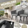 tillvex Gartentisch tillvex® Gartenstuhl Set Wetterfest mit Armlehne Rope Design (Gartenstühle UV-beständig Terrassenstuhl Rope Sessel Gartenmöbel, 1-St, Design Terrasse Balkon Outdoor Garten), belastbar Bild 4