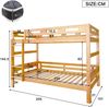 Etagenbett 90×200 cm, teilbar in 2 Einzelbetten, Kiefer massiv & MDF, Natur, ohne Matratze Bild 5