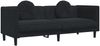 vidaXL 2-tlg. Sofagarnitur mit Kissen Schwarz Samt 3209262 Bild 5