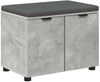 vidaXL Flurbank mit Kissen mit Regal mit Tür Betongrau 60 x 38 x 46 cm 891475 Bild 2