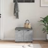 vidaXL Flurbank mit Kissen mit Regal mit Tür Betongrau 60 x 38 x 46 cm 891475 Bild 4